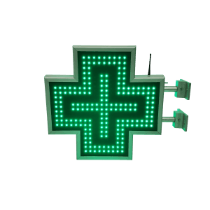 Cruce farmacie cu LED-uri model ANIMAT 500mm x 500mm VERDE