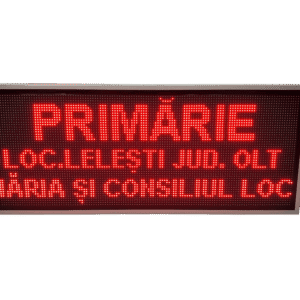 Afisaj LED 1370mm x 570mm LED-uri rosii pentru PRIMARIE