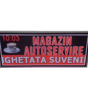 Afisaj electronic cu LED-uri 1370mm x 570mm P5 FULL COLOR pentru MAGAZIN AUTOSERVIRE