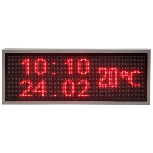 Ceas stradal cu LED-uri rosii 1050mm x 410mm, model SIMPLA FATA